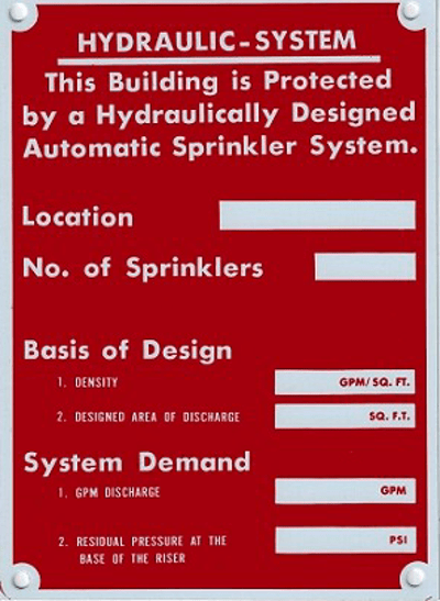 Hydraulic Information Sign