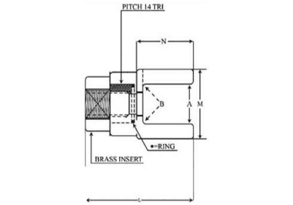 CPVC Straight Terminal Adapter Dimensions
