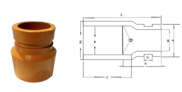 CPVC Adapter Dimensions